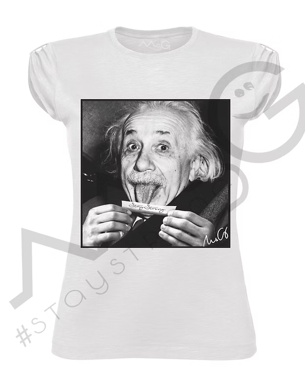 T-shirt Einstein Rizla Bianco