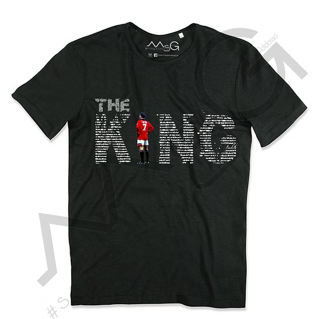 T-Shirt Cantona "Eric The King" Nera Uomo