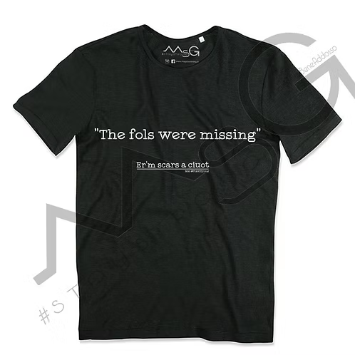 T-Shirt - "Er'm scars a ciout" Nero