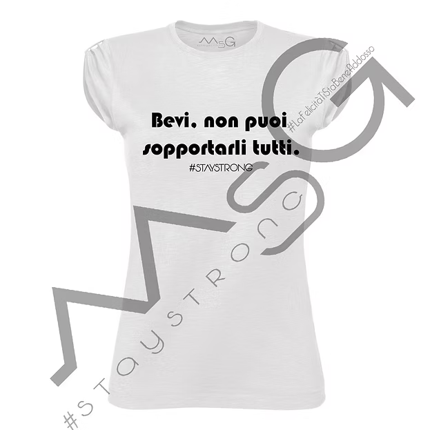 T-shirt "BEVI!" Bianco