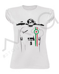T-shirt Vespa Tricolore Bianco