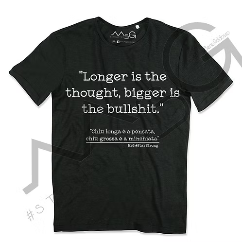T-Shirt - "Chiu longa è a pensata" Nero