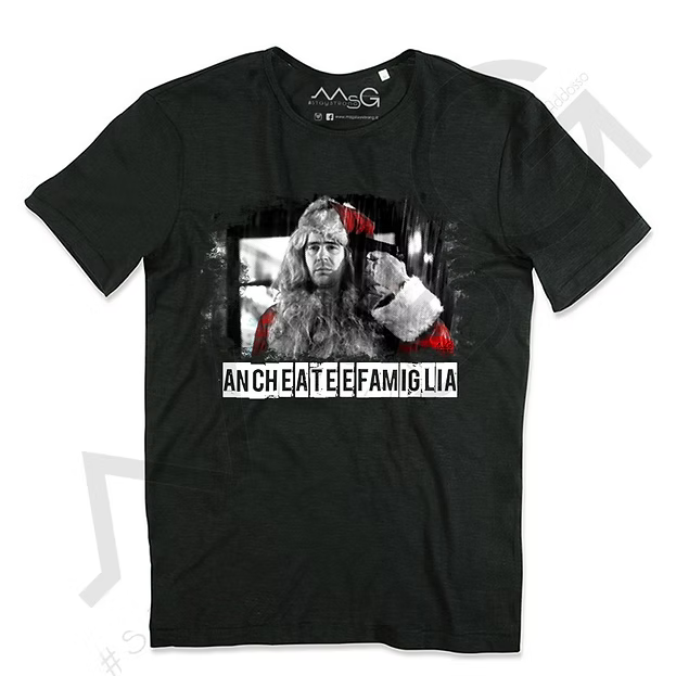 T-Shirt "Anche a te e famiglia" Nero