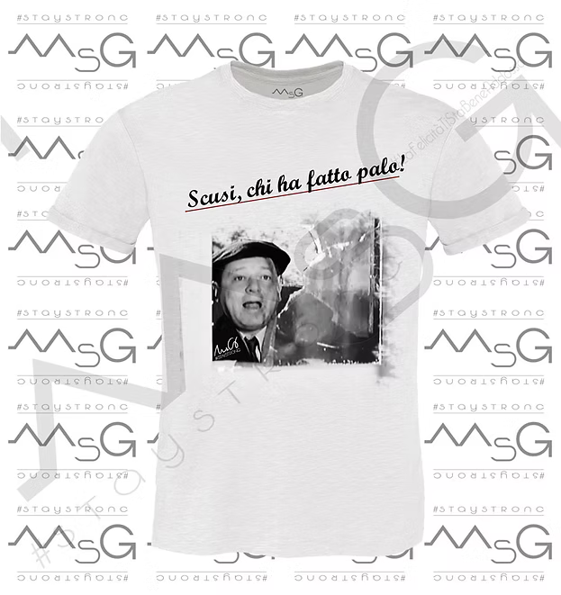 T-Shirt "Chi ha fatto palo?" Bianco