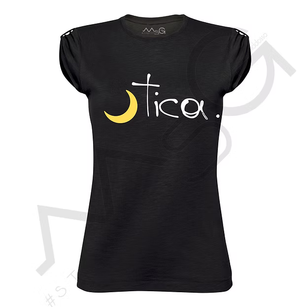 T-shirt 🌙tica. Nero