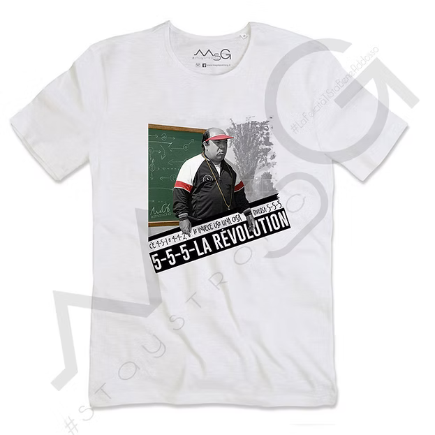 T-shirt "5-5-5 La Révolution" Bianca Uomo