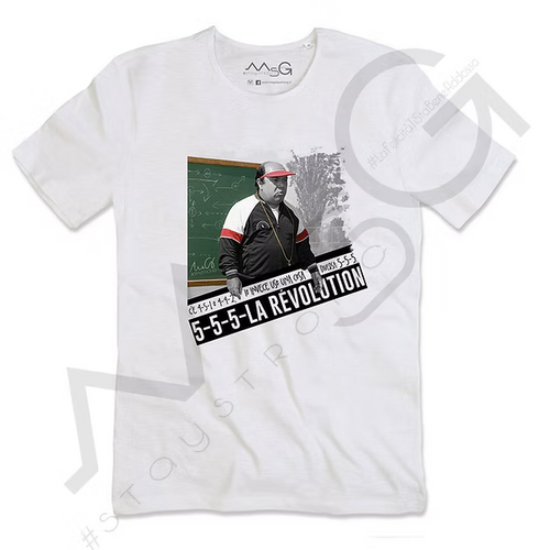 T-shirt "5-5-5 La Révolution" Bianca Uomo