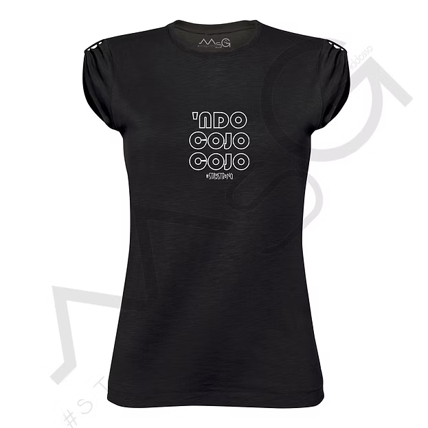 T-Shirt 'Ndo Cojo Cojo Nera Donna