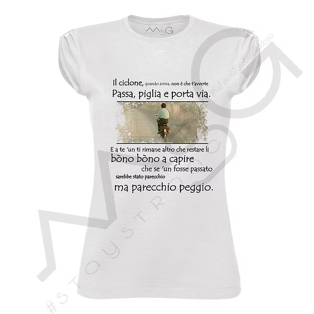 T-Shirt Il Ciclone Bianca Donna