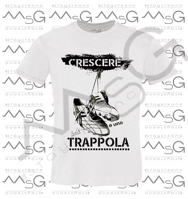 T-Shirt Crescere è una trappola Bianco