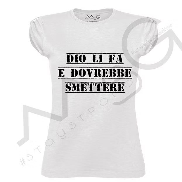T-shirt Dio li fa... Bianco