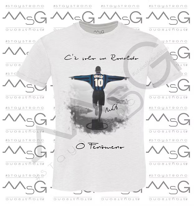 T-Shirt Ronaldo "O Fenômeno" Bianca Uomo