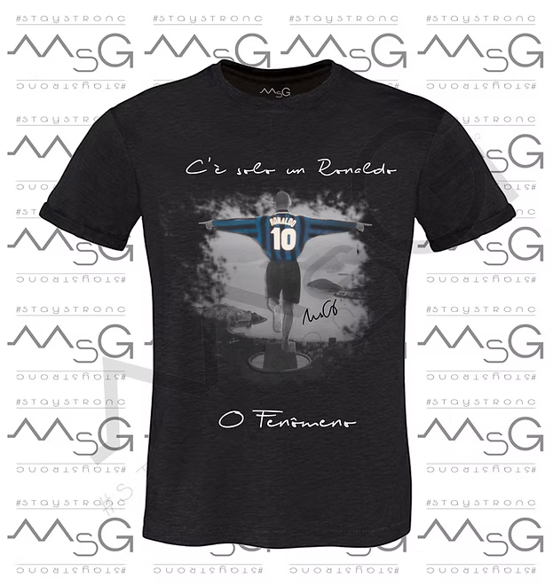 T-Shirt Ronaldo "O Fenômeno" Nera Uomo