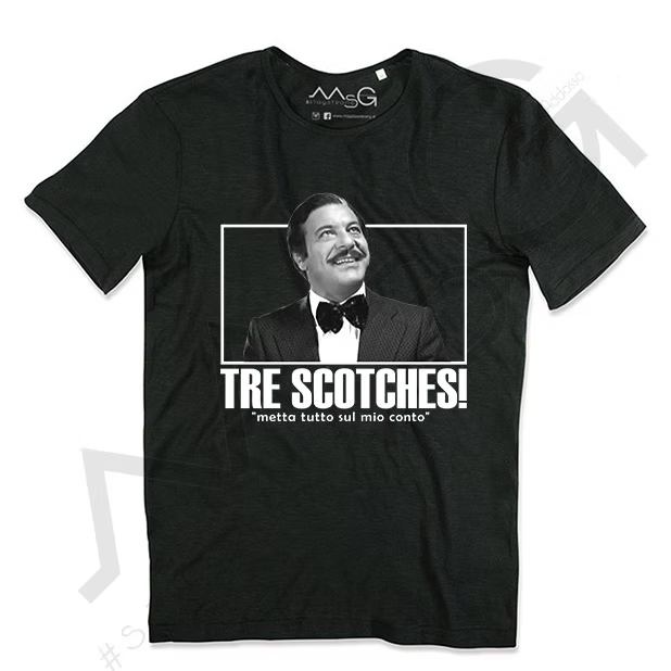 T-Shirt TRE SCOTCHES! Nero