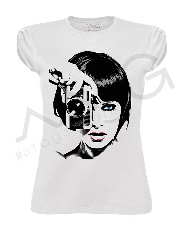 T-shirt Photo Bianco