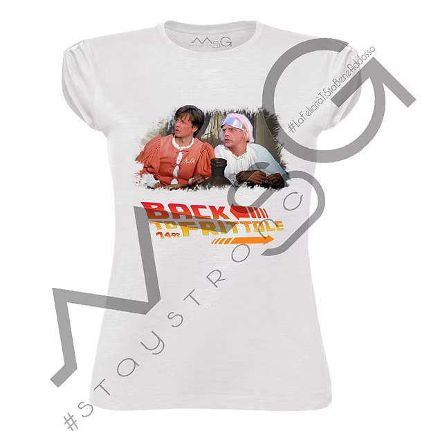 T-Shirt Back to Frittole Bianca Donna