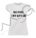 T-shirt "Porta pazienza e anche un po' di vino" Bianco