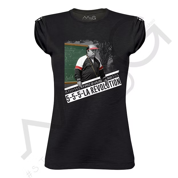 T-shirt "5-5-5 La Révolution" Nera Donna