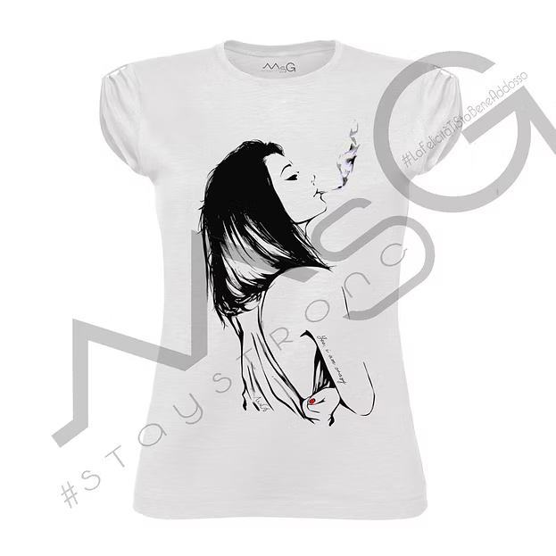 T-shirt Crazy Bianco