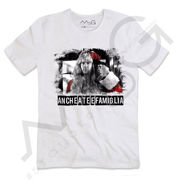 T-Shirt "Anche a te e famiglia" Bianco