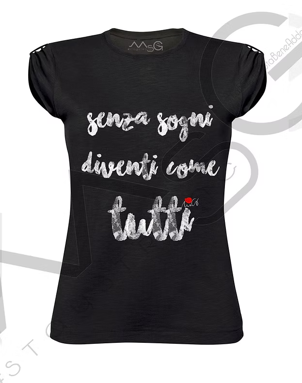T-shirt "Senza sogni..." Nero