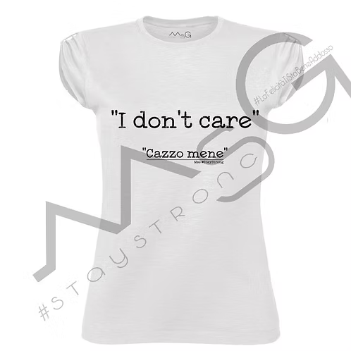 T-Shirt - "Ca**o mene" Bianca Donna
