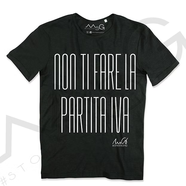 T-Shirt "Non ti fare la Partita Iva" Nero