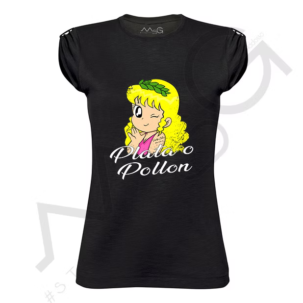 T-shirt Plata o Pollon Nero