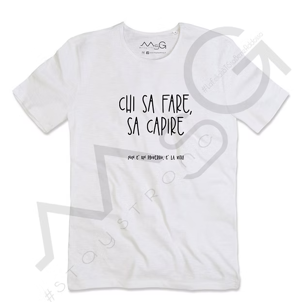 T-Shirt Chi sa fare, sa capire Bianco