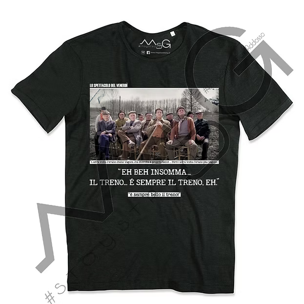T-Shirt "Il treno è sempre il treno, eh!" Nero