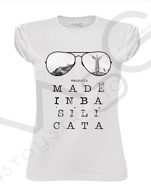 T-Shirt - Maratea "Made In Basilicata" Bianca Donna