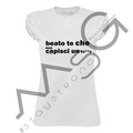 T-shirt Beato te che non capisci... Bianco