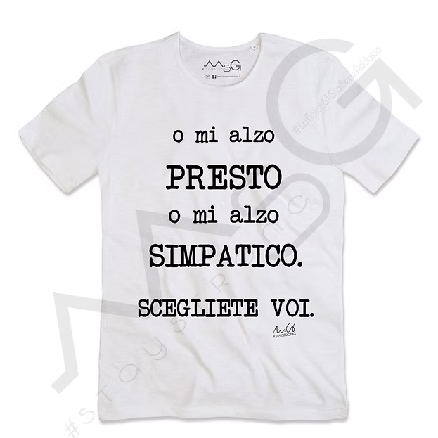 T-Shirt O presto o simpatico Bianco
