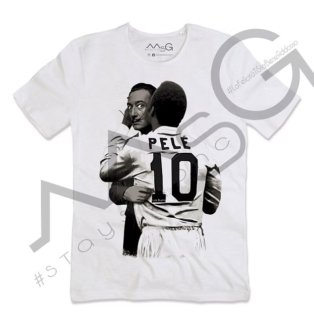 T-Shirt Pelè&Dalì Bianca Uomo