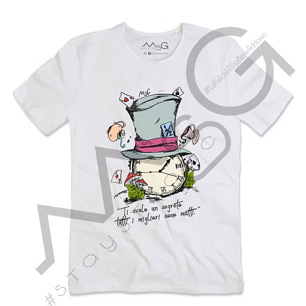 T-shirt "Cappellaio" Bianca Uomo