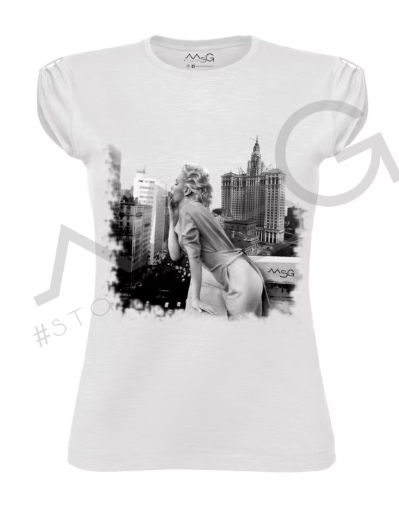 T-shirt Marylin Smoke Bianco