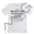 T-Shirt Soldatino, King, D'Artagnan Bianco