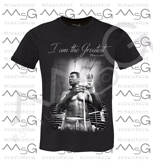 T-Shirt Alì The Greatest Nera Uomo