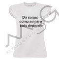 T-shirt Todo depende Bianco