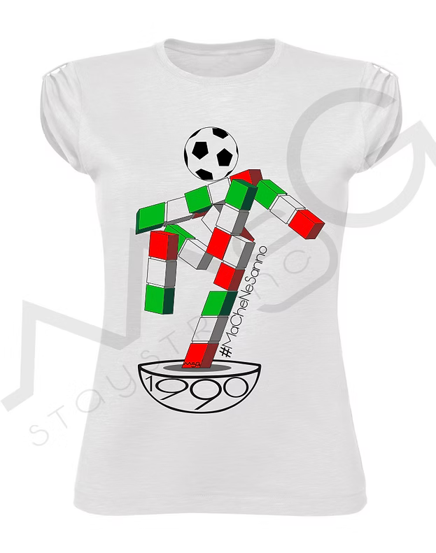 T-shirt Italia 90 Bianca Donna