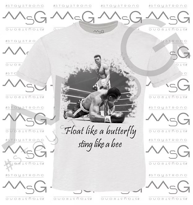 T-Shirt Muhammad Alì Bianca Uomo