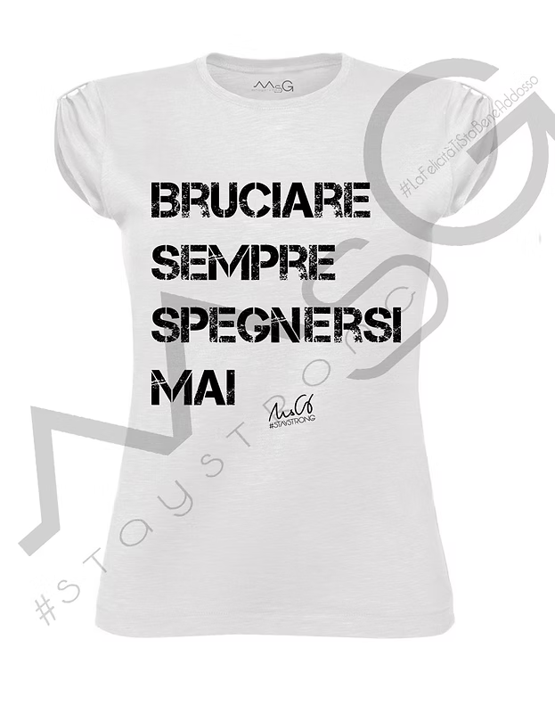T-shirt Bruciare sempre Bianco