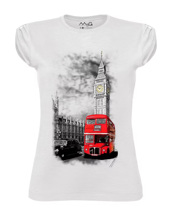 T-shirt London Bianco