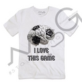 T-shirt I Love This Game Bianca Uomo