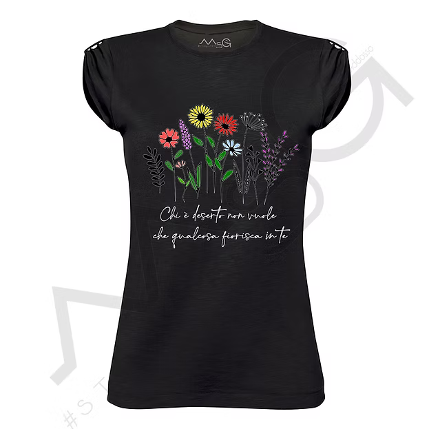 T-shirt "Chi è deserto..." Nero