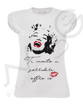 T-shirt "Ti invito a sorridere" Bianco
