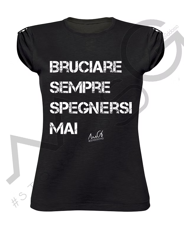 T-shirt Bruciare sempre Nero