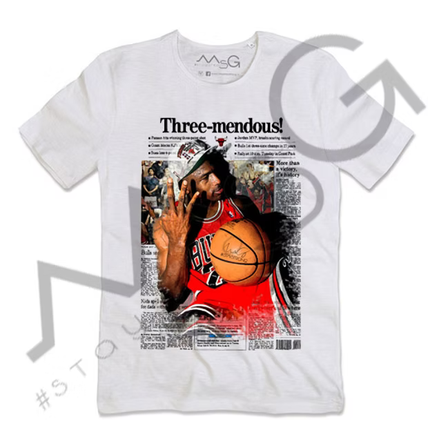 T-shirt "Three-mendous" Bianca Uomo