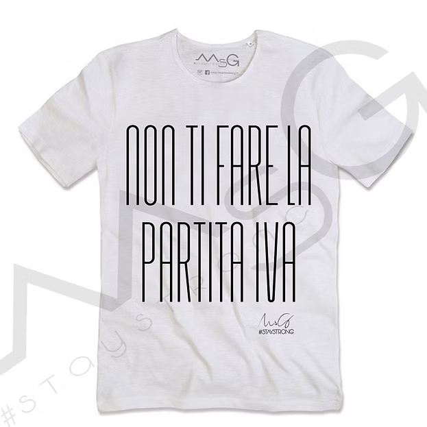 T-Shirt "Non ti fare la Partita Iva" Bianco