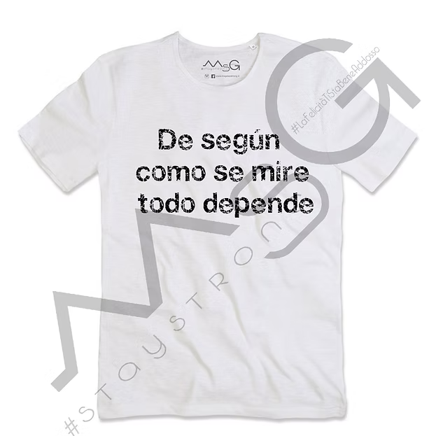 T-Shirt - "Todo depende" Bianco